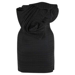 Magda Butrym Black Sculptural Textured Dress - NWT